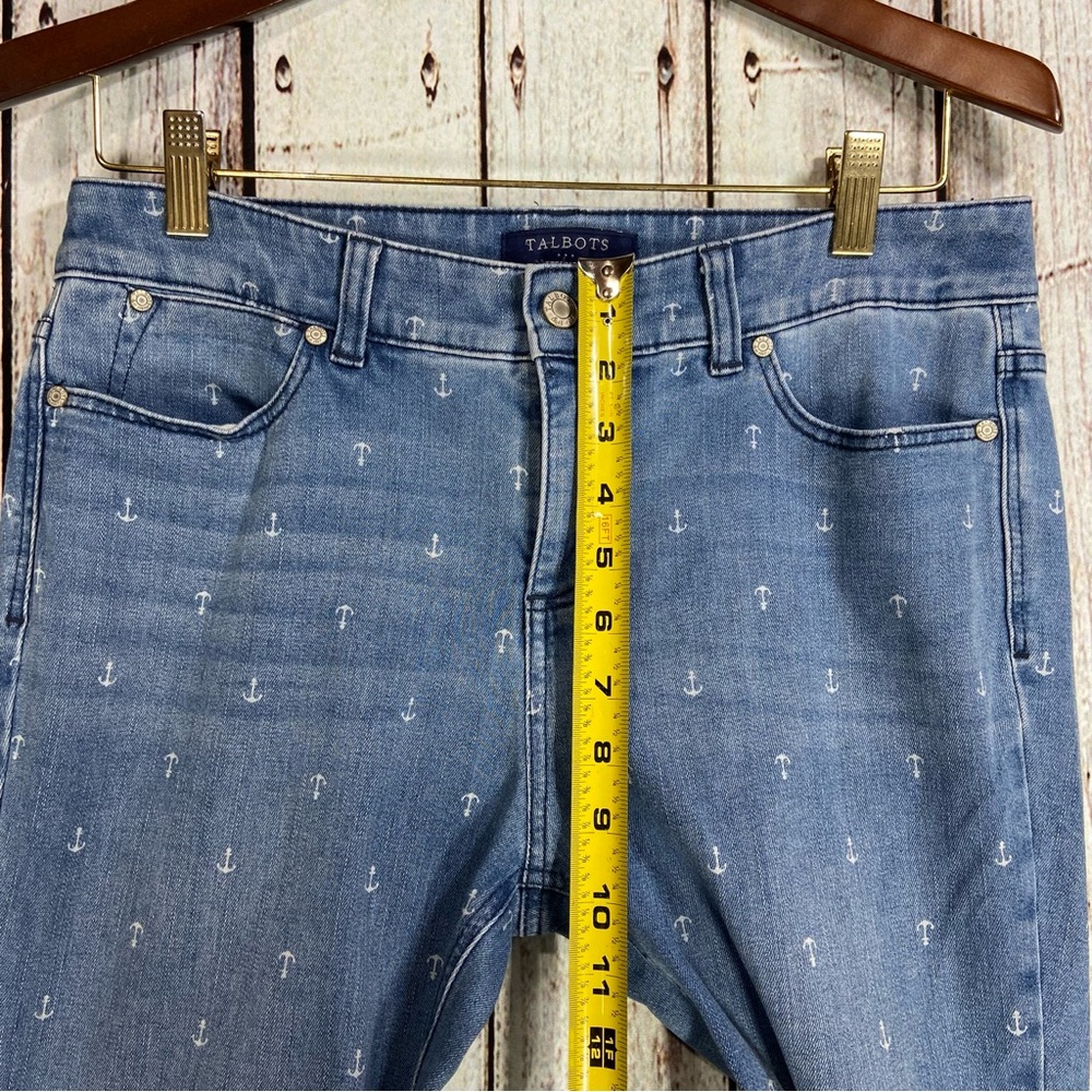 Talbots Jeans Womens Size 8P Ankle High Rise Straight Leg Stretch Anchor… - Picture 8 of 11
